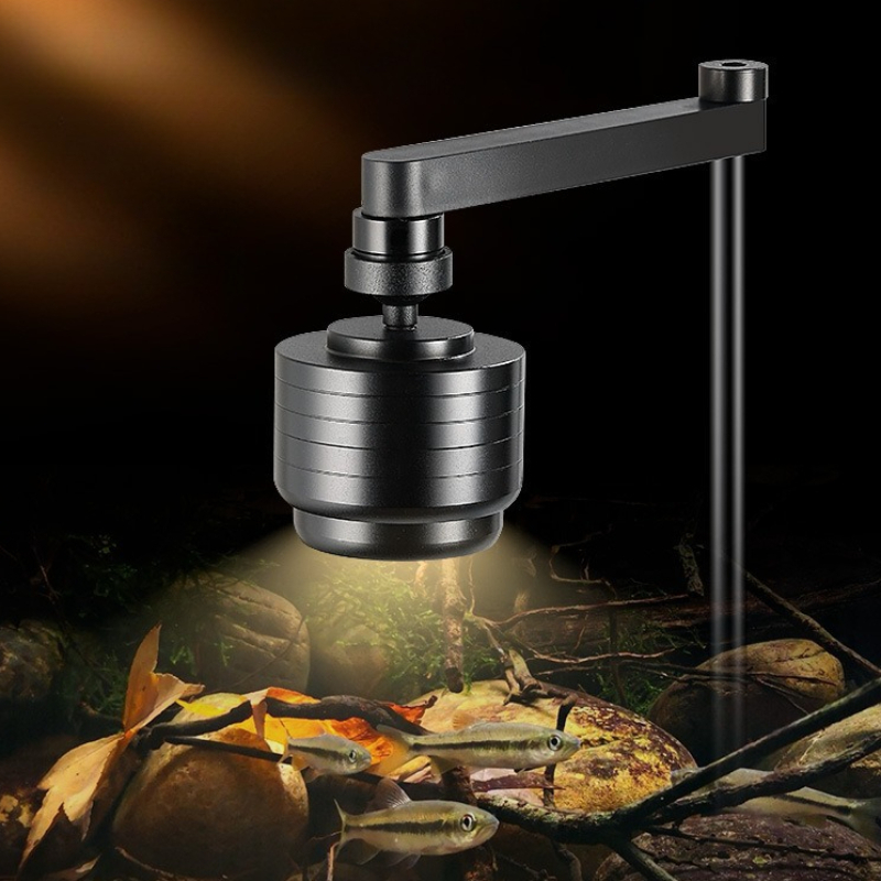 Marine Aquarium Lamp - 水槽ライト LED 3 色防水調整可能な水族館ランプクリップオン水生植物金魚鉢ランプ養魚照明