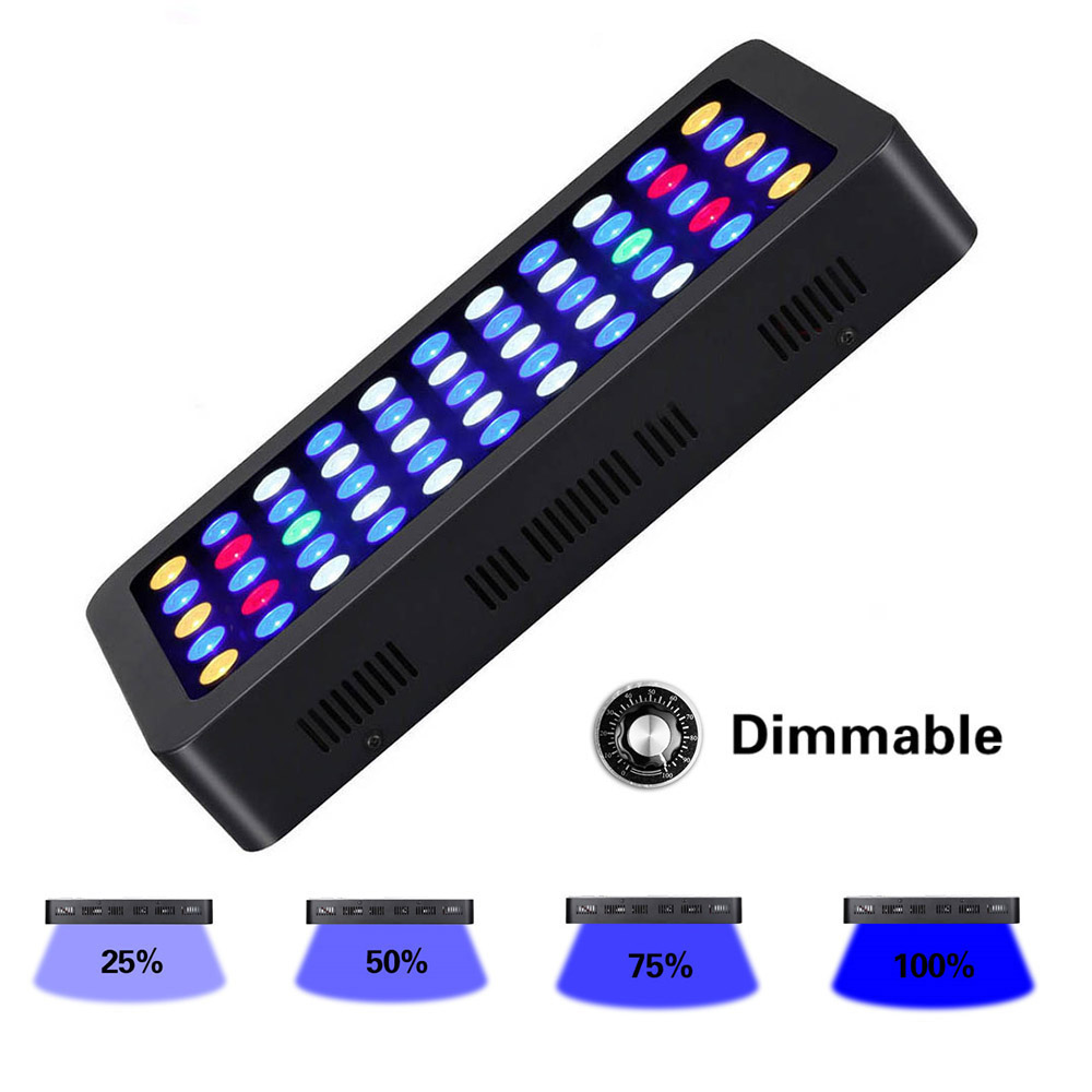 Marine Aquarium Led Lights - 水族館用LED水族館ライト,165W,調整可能なサンゴライト,海水淡水および海洋水族館用,水生植物の成長用