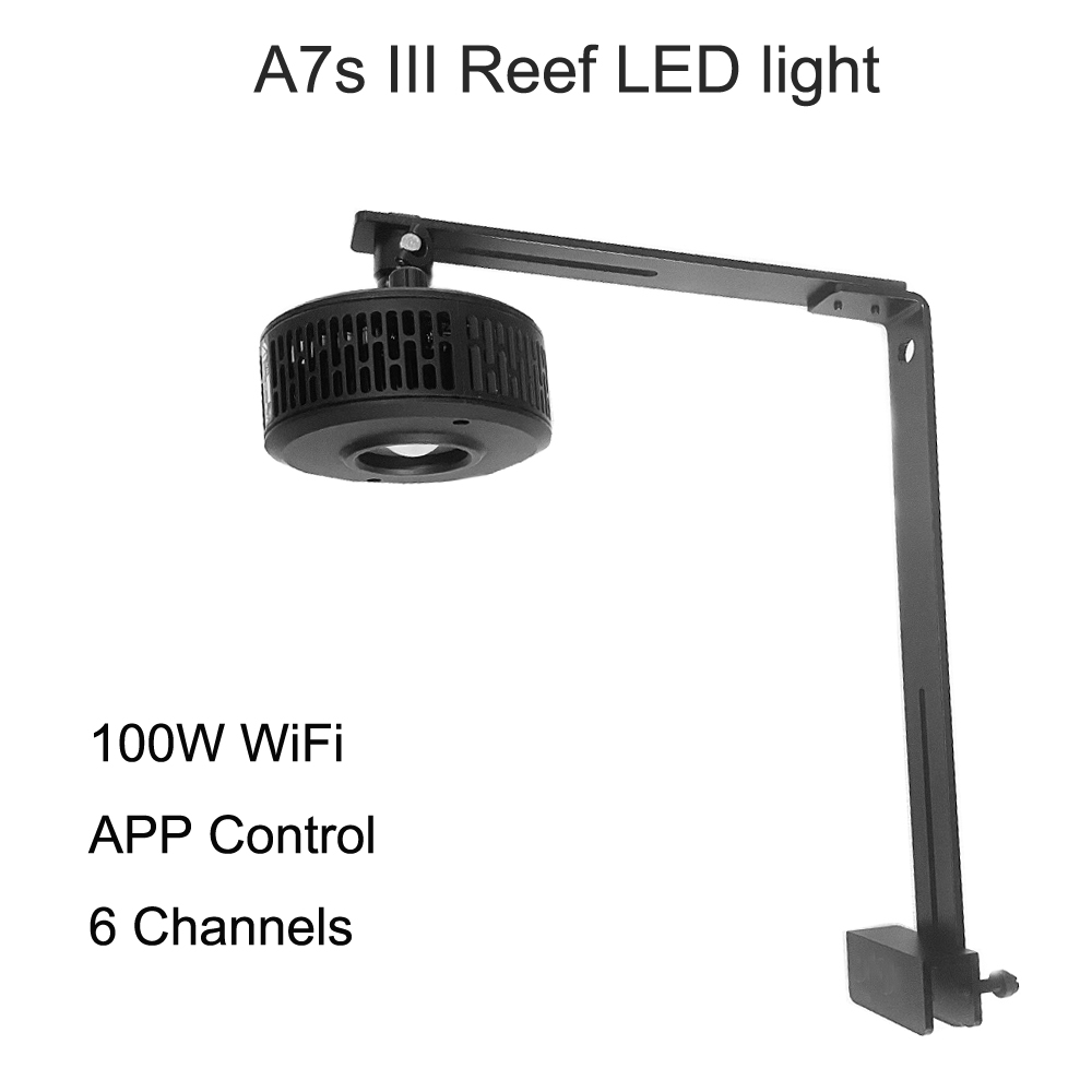Marine Aquarium Led Lights - 水族館用海洋サンゴ礁LEDライト,a7s iii,スマート,フルスペクトル,プログラム可能なアプリケーション,塩水,100W