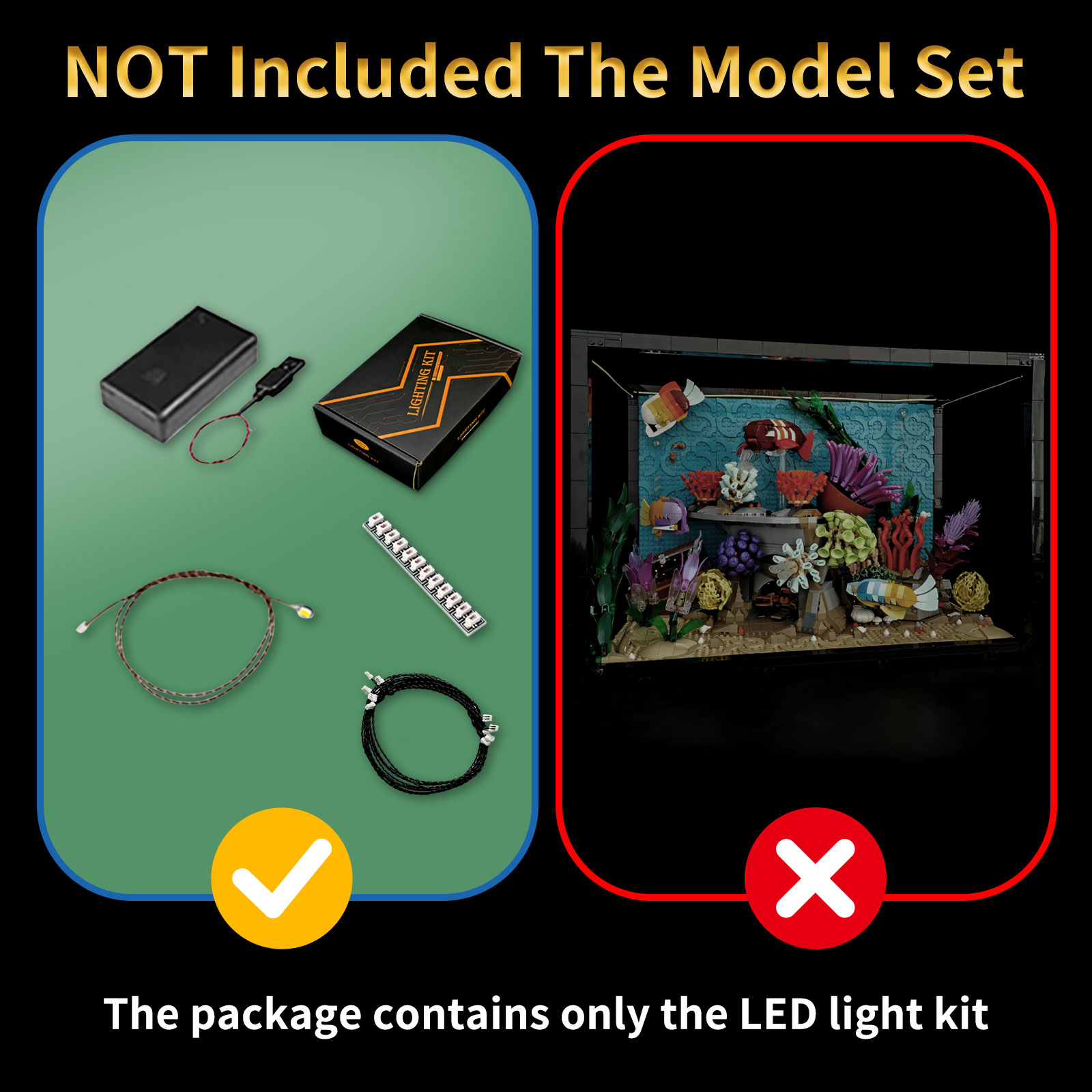 LYBMTWF LED 照明キットはレゴ 10366 熱帯水 - Marine Aquarium Lamp のレビューと価格