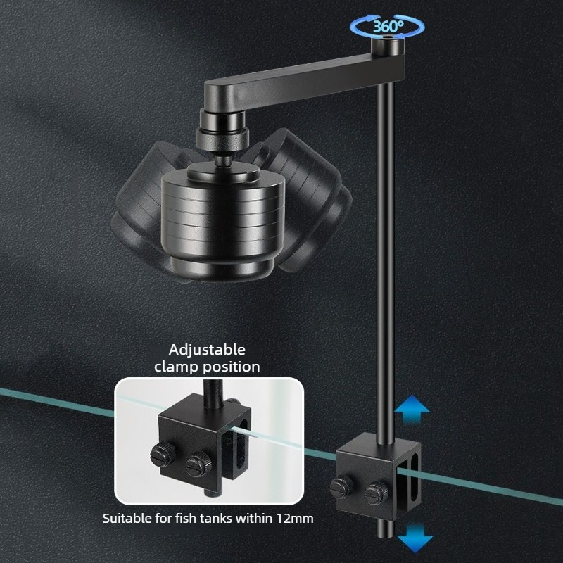 水槽ライト LED 3 色防水調整可能な水族館ランプクリップ - Marine Aquarium Lamp のレビューと価格