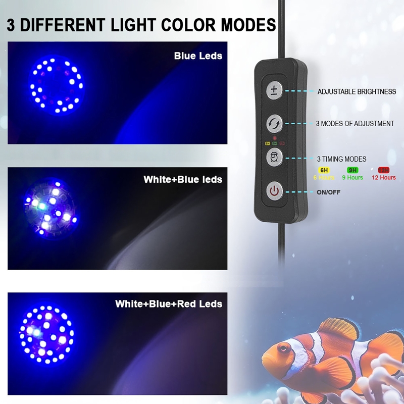 水槽用LEDリーフライト 海水魚水槽ライト 30W 調光可能 - Marine Aquarium Led Lights のレビューと価格