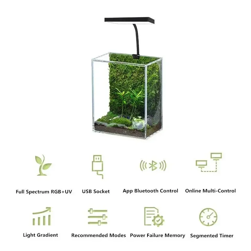 WEEK AQUA Mag Pro USBナノ水槽ライト 水 - Marine Aquarium Led Lights のレビューと価格