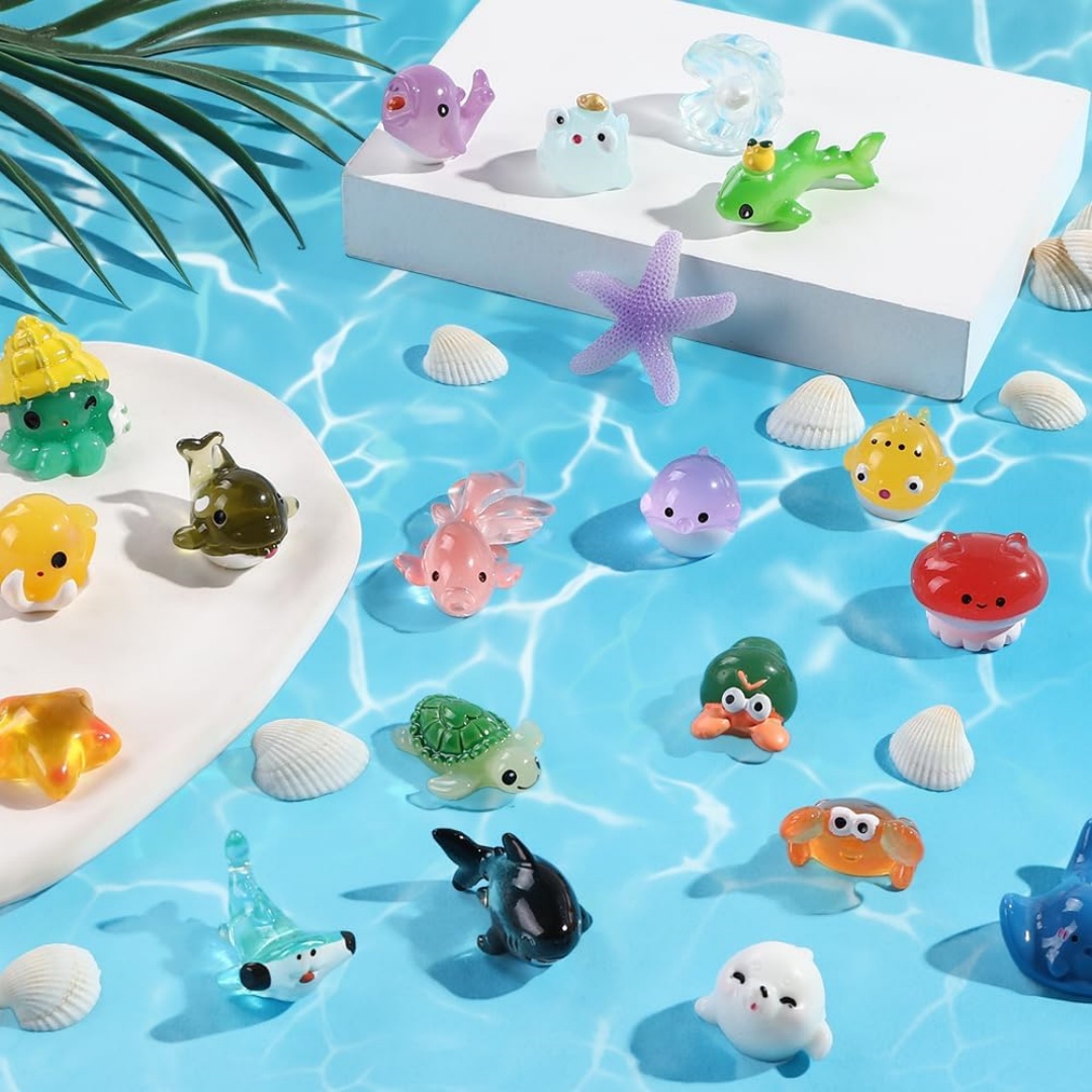 ミニ海洋動物樹脂置物水中世界モデル海洋ミニチュア動物水族館の - Aquarium Marine World のレビューと価格