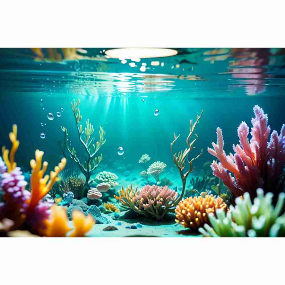 アンダーウォーターワールド海底写真撮影背景海底魚海洋サンゴ水 - Aquarium Marine World のレビューと価格