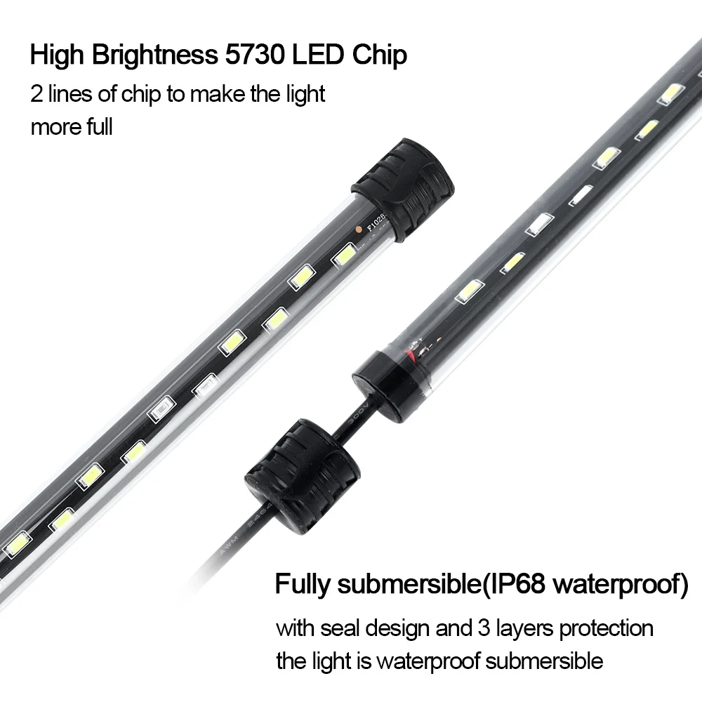 防水LED水族館植物成長ランプ,水槽ライト,水中水族館ライト - Marine Aquarium Lamp のレビューと価格