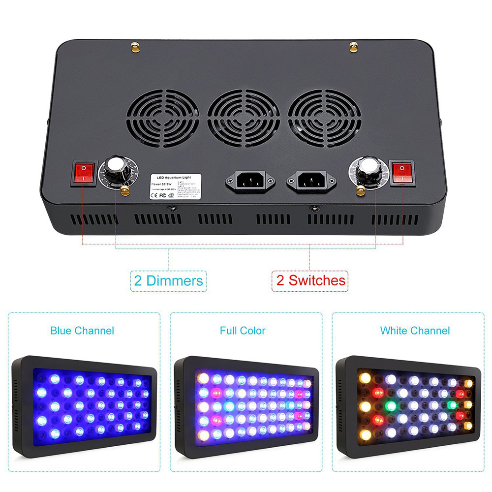 水族館用LED水族館ライト,165W,調整可能なサンゴライト - Marine Aquarium Led Lights のレビューと価格