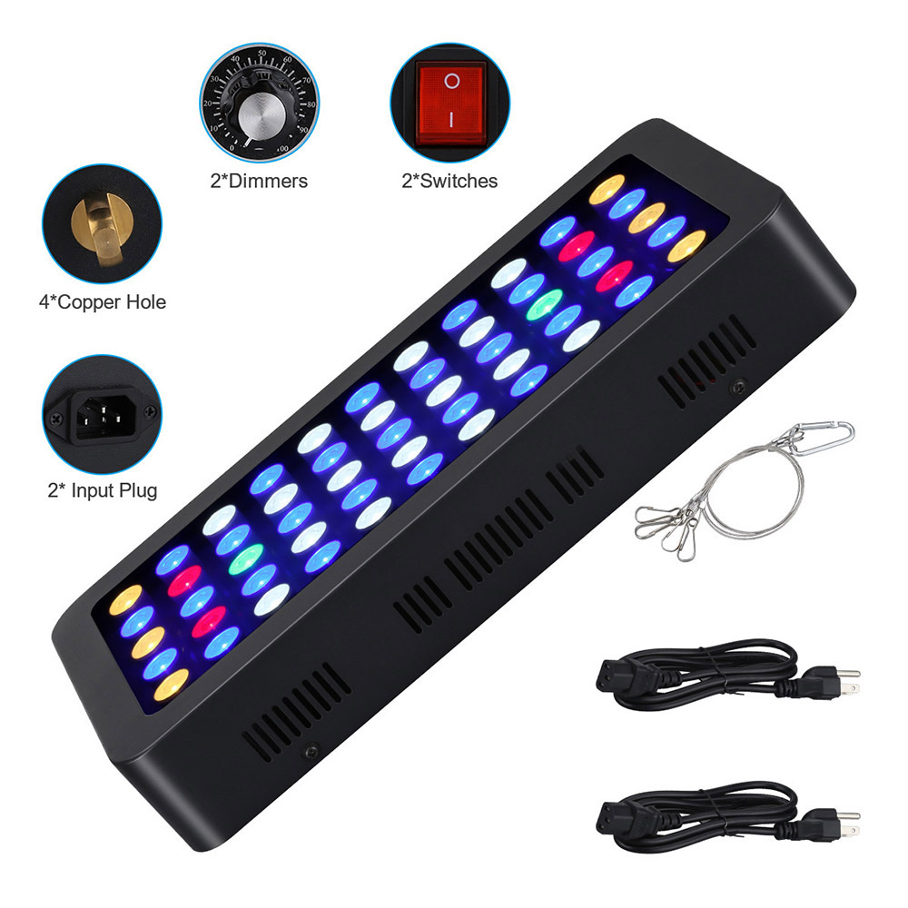 水族館用LED水族館ライト,165W,調整可能なサンゴライト - Marine Aquarium Led Lights のレビューと価格